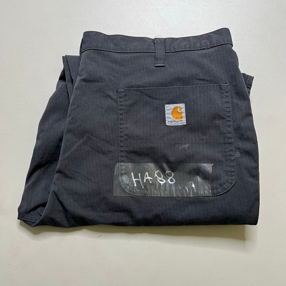 Carhartt Relaxed Fit Canvas Gray Men 38x32 Work Pants Y2K Casual utility distres